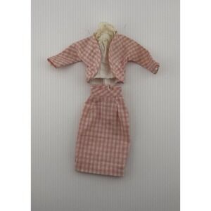 Vintage 1960's era Tressy Doll Clone Outfit Pink White Gingham Style
